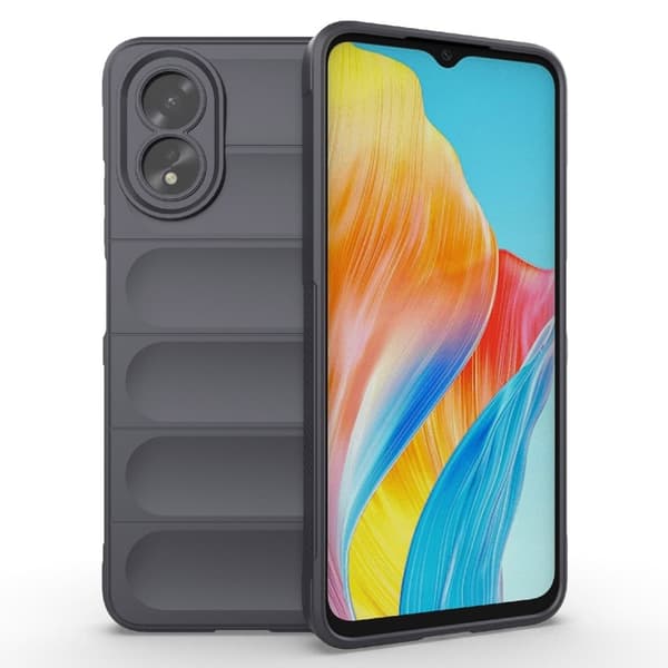 Mjukt greppformat skal för Oppo A38 - Silver/Grå Silvergrå