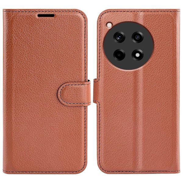 Classic OnePlus 12R / OnePlus Ace 3 flip etui - Brun Brown