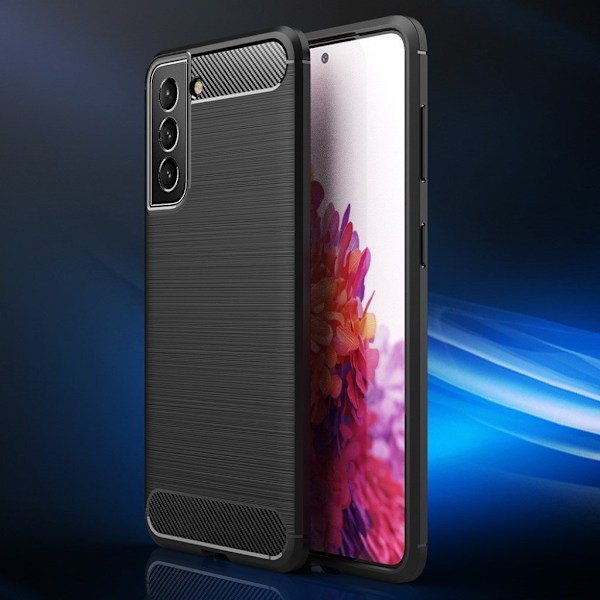Carbon Flex case Samsung Galaxy S21 FE - Sort Black