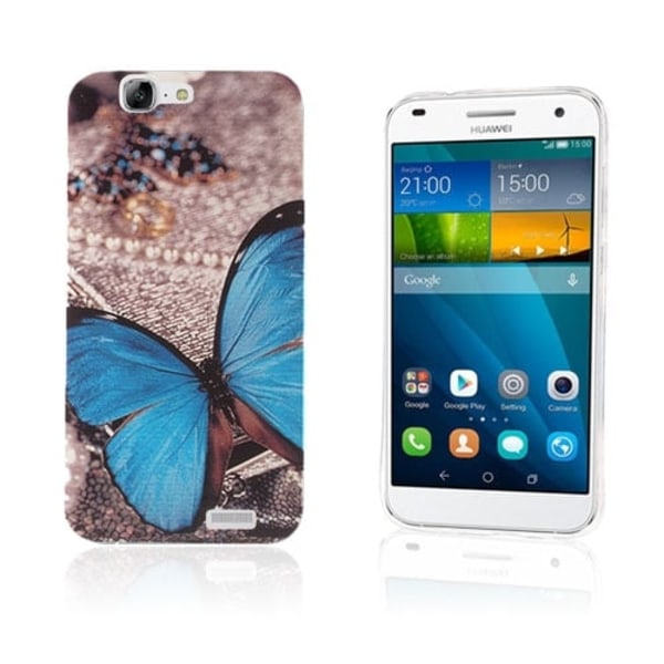 Westergaard Huawei AAscend G7 Cover - Blå Sommerfugl Blue