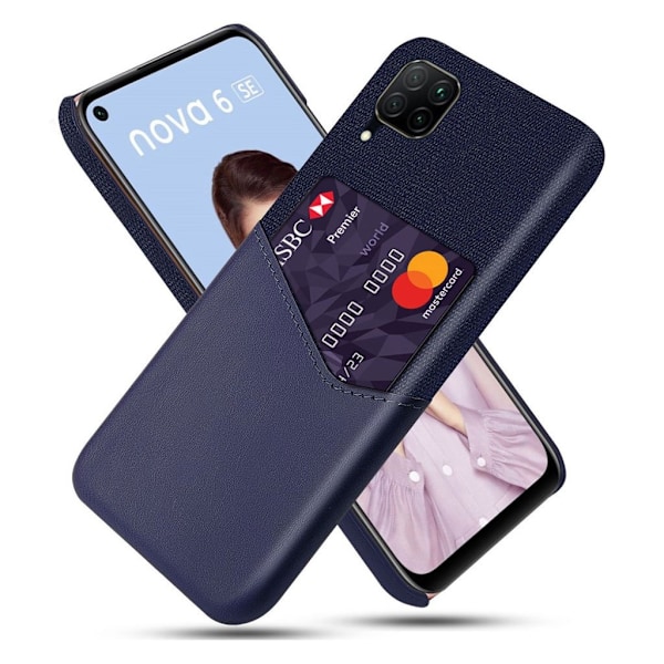 Bofink Huawei P40 Lite / Huawei Nova 6 SE skal med korthållare - Blå Blå