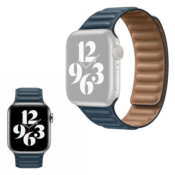 Apple Watch Series 6 / 5 40mm elegant læder rem - Indigo blå Blue