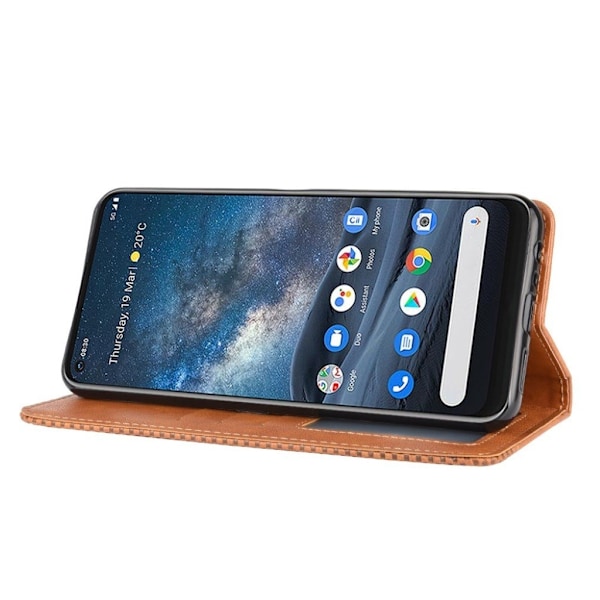 Bofink Vintage Nokia 8.3 5G Læder Etui - Brun Blue