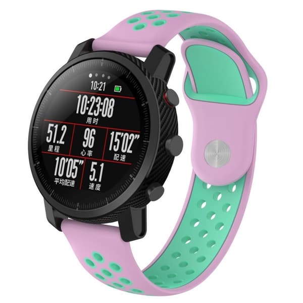 Huami Amazfit to-tone silikone urrem - Pink / Cyan Multicolor