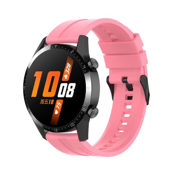 22 mm universal klokkerem i silikon - Rosa Pink