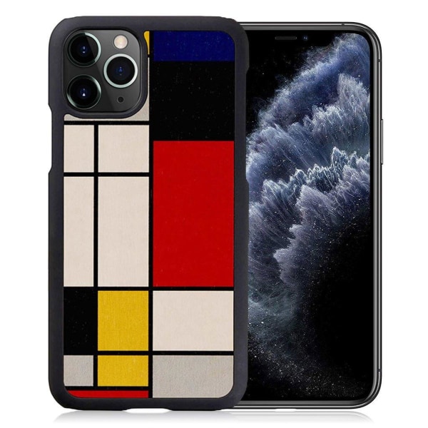 Man&Wood premium-kotelo iPhone 11 Pro - Mondrian Puu Multicolor