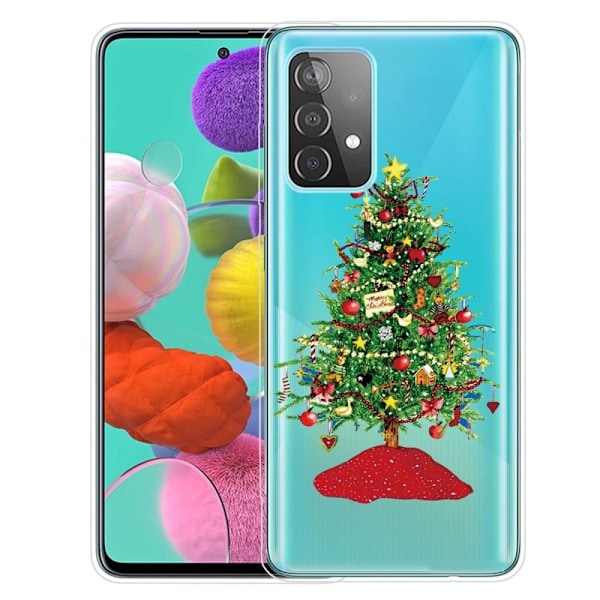Julfodral till Samsung Galaxy A73 - Julgran Med Presenter Grön