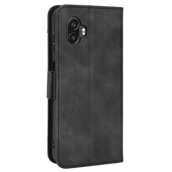 Samsung Galaxy Xcover 6 Pro moderni nahkainen lompakkokotelo - Musta Black