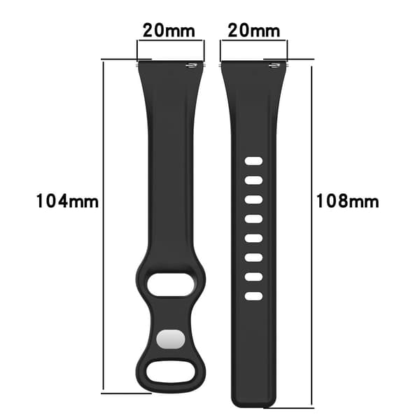 20 mm silikonarmband för Samsung- och Huawei-klockor - Mango Gul Gul