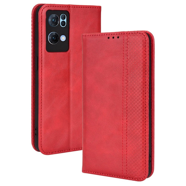 Bofink Vintage Oppo Reno7 Pro 5g Nahkakotelo - Punainen Red