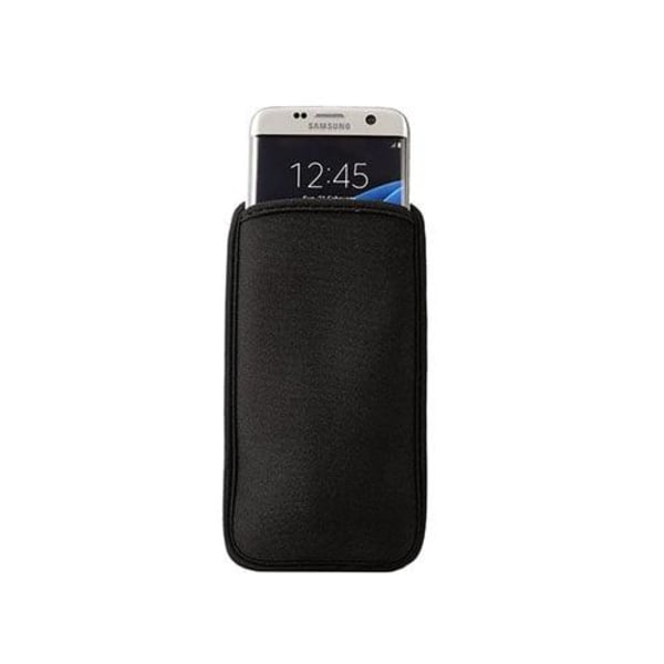 Neopren pung til Samsung Galaxy S7 Edge G935, størrelse: 165 x 90mm Black