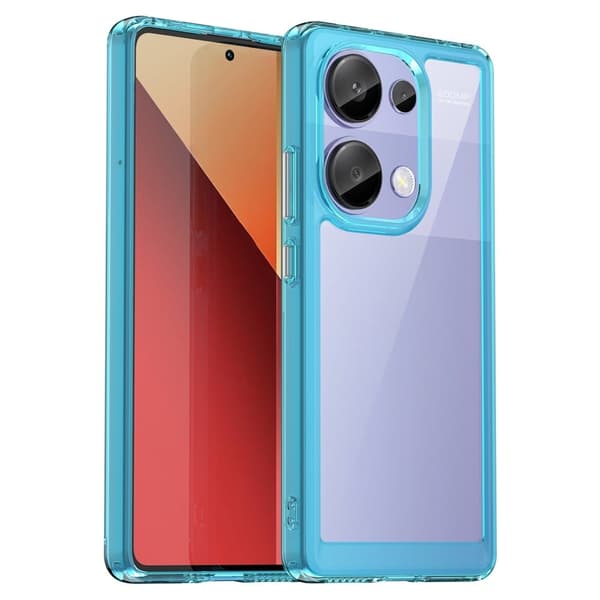 Xiaomi Redmi Note 13 Pro 4G / Xiaomi Poco M6 Pro smart telefonskal i akryl - Transparent Blå Blå