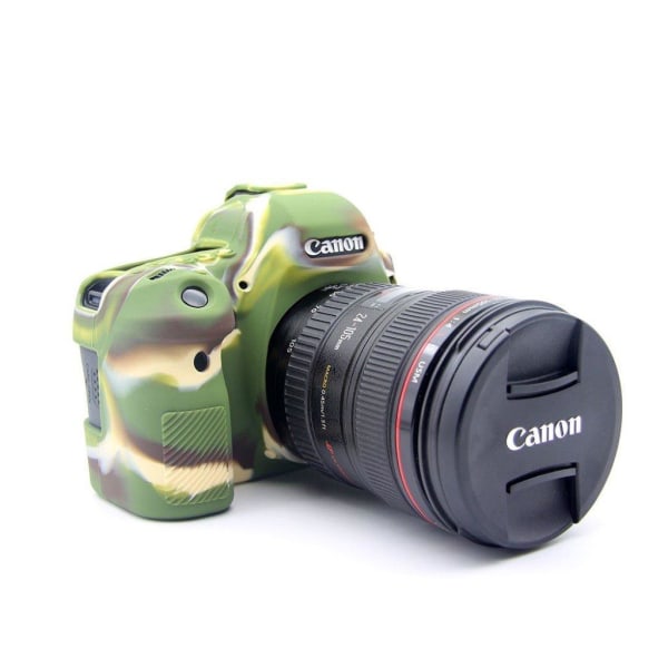 Canon EOS 6D beskyttelsesetui i blødt silikone - Kamuflage Green