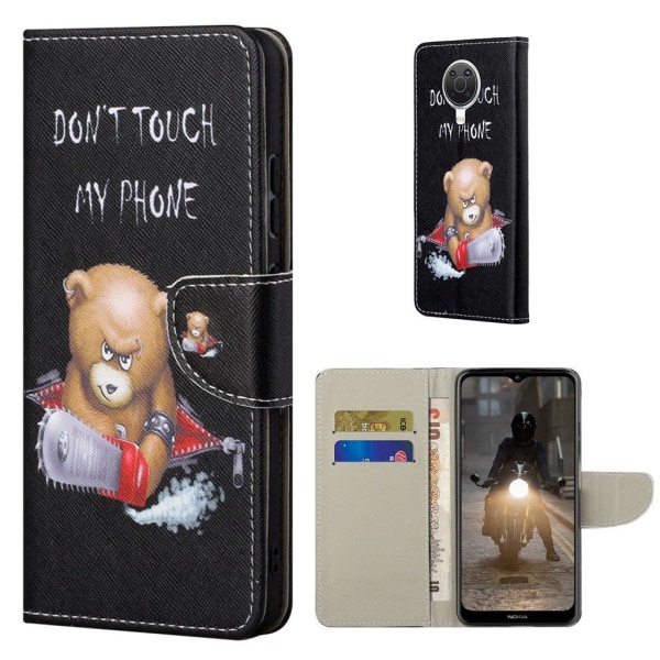 Wonderland Nokia G20 / G10 Flip etui - Bjørn Black