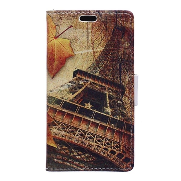 LG K8 2017 patterned PU leather flip case - Eiffel Tower and