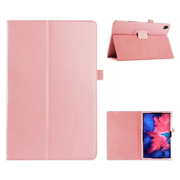 Lenovo Tab P11 Pro läderfodral med litchi-textur - Rosa Rosa