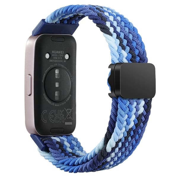 Huawei Band 8 / 9 Watchstrap Magnetisk Buckle Nylon Braided Smartwatch Strap - Farverig Blå Blue