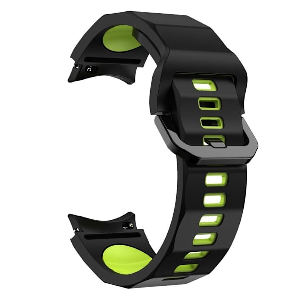 Samsung Galaxy Watch 5 (44mm) / (40mm) / 4 (44mm) / (40mm) dubbelfärgat klockarmband i silikon - Svart / Grön Grön