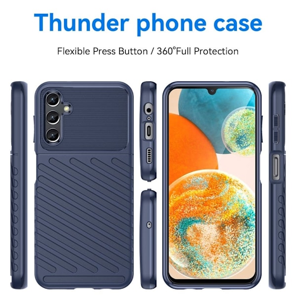 Thunder Samsung Galaxy A14 Fodral - Blå Blå