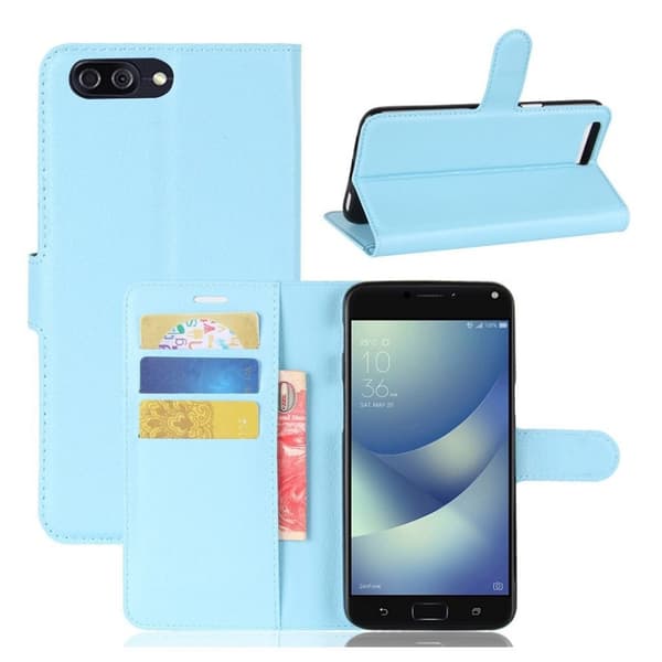 ASUS Zenfone 4 Max 5.5 (ZC554KL) eleganttinen nahkakotelo - Sininen Blue