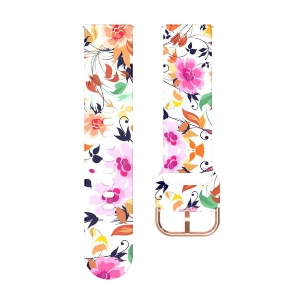 22mm Universal viileä kuvio silikoni ranneke - Pioni Multicolor
