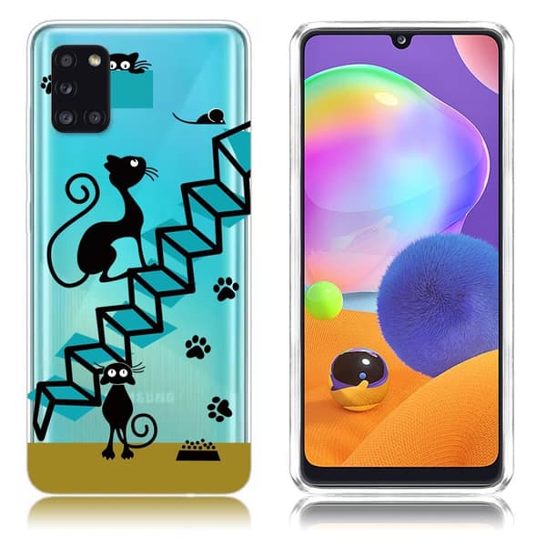Deco Samsung Galaxy A31 Cover - Katte Fodaftryk Multicolor
