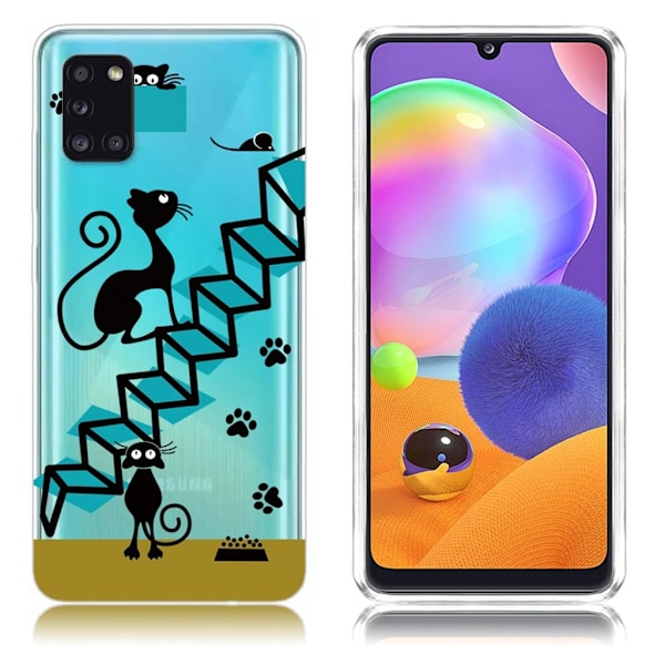 Deco Samsung Galaxy A31 skal - Fotavtryck Av Katt multifärg