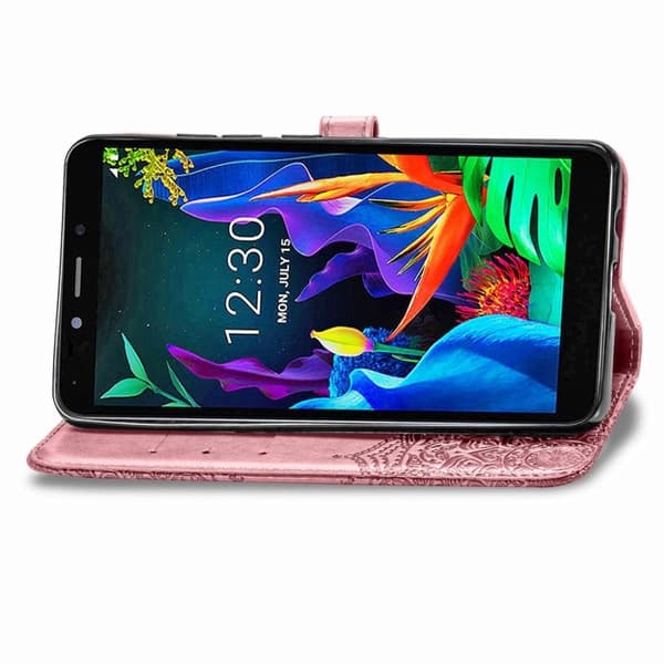 Mandala LG K50S etui - Rødguld Pink