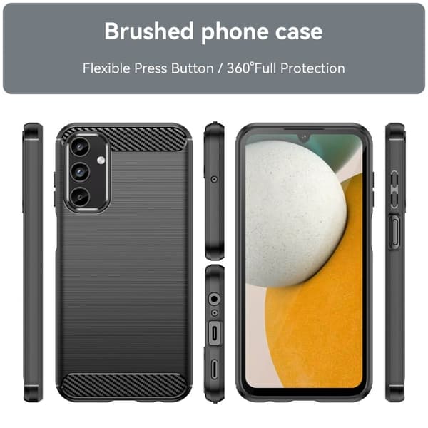 Carbon Flex Suojakotelo Samsung Galaxy A15 - Musta Black