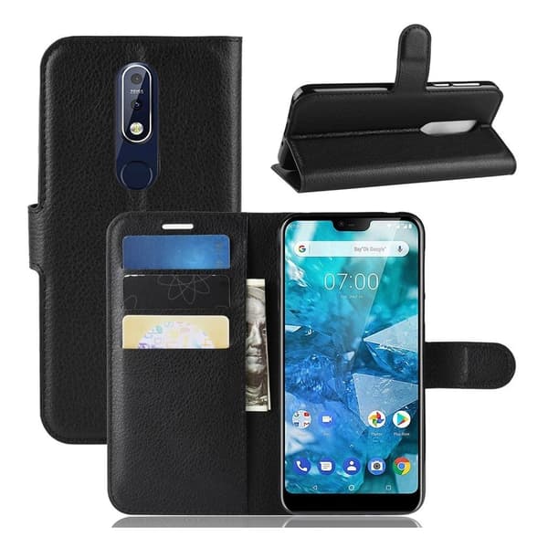 Classic Nokia 7.1 flip veske - Svart Black