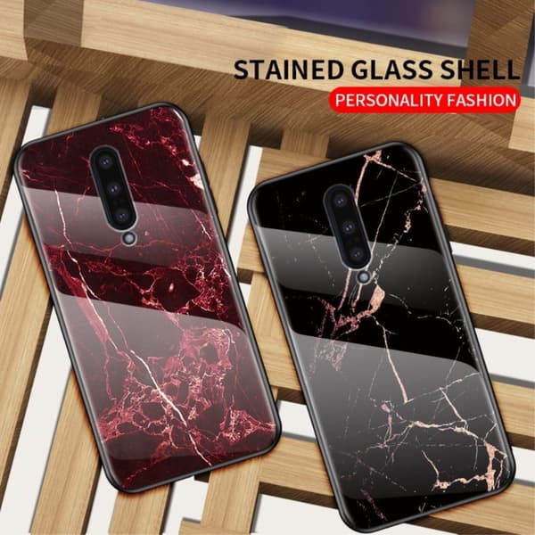 Fantasy Marble OnePlus 8 kuoret - Musta / Kulta Black