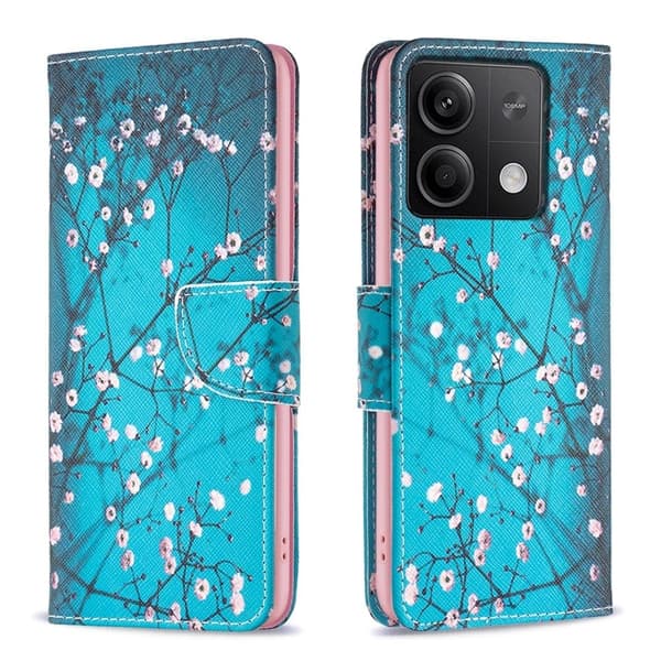 Wonderland Xiaomi Redmi Note 13 4G flip etui - Blommeblomst Blue