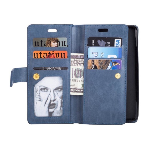 Huawei Mate 10 Pro Läder fodral med inbyggd plånbok - Mörk blå Blå 7157 |  Blue | Imitationsläder | Fyndiq