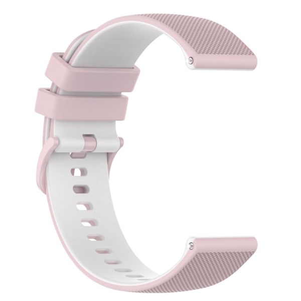 22 mm silikone-urrem til Garmin-ur - Lyserød / Hvid Pink