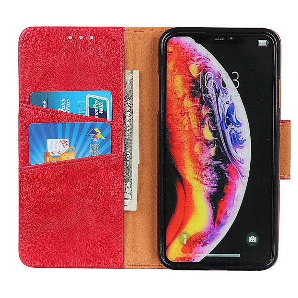 Neptune Samsung Galaxy A10s leather kotelot - Punainen Red