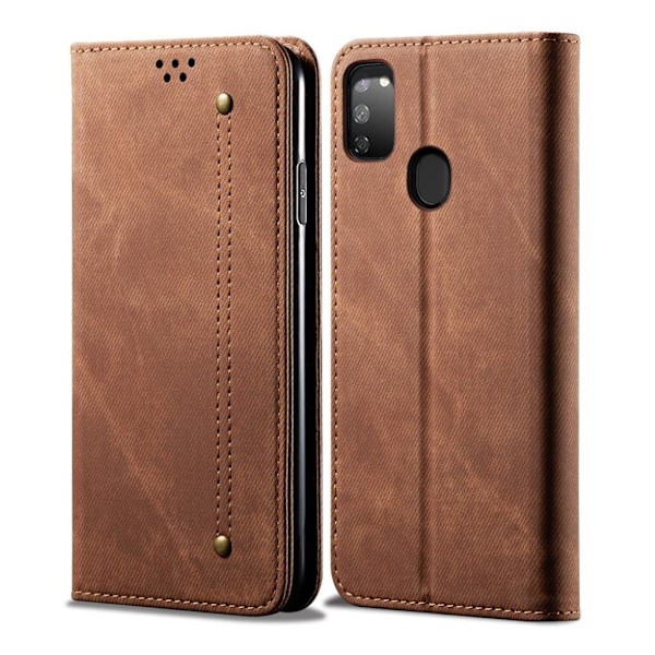 Jeans Samsung Galaxy M30s etui - Kaffe Brown