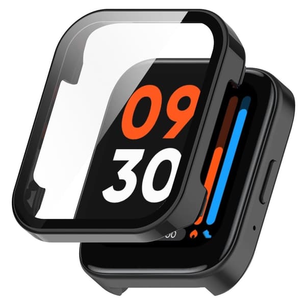Realme Watch 3 Pro cover with tempered glass - Black Svart