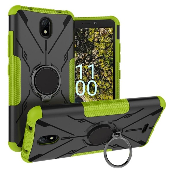 Kickstand cover with magnetic sheet for Nokia C100 - Green Green
