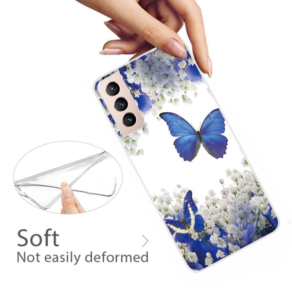Deco Samsung Galaxy S22 Plus skal - Blå Fjärilar multifärg
