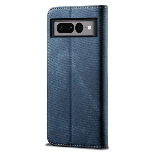 Jeans Google Pixel 7 Pro Flip Etui - Blå Blue