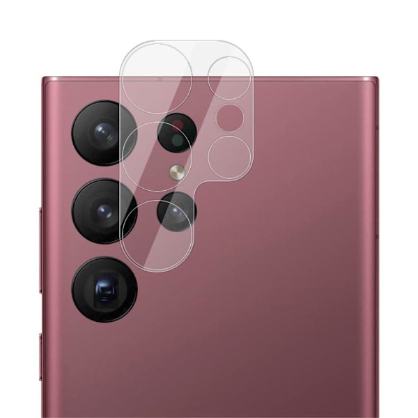 IMAK kameraskydd i glas med linsskydd i akryl för Samsung Galaxy S23 Ultra Transparent