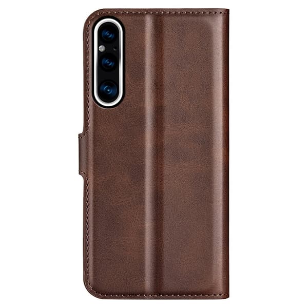 Læderetui med Pung til Sony Xperia 1 V - Brun Brown