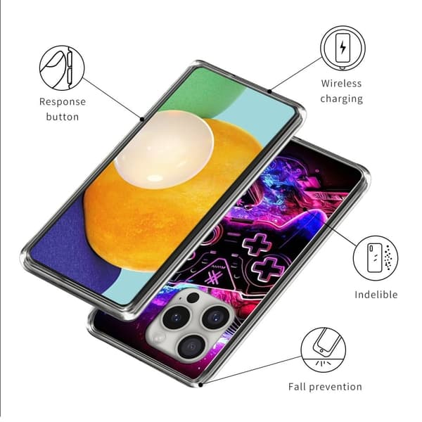 Vibe iPhone 16 Pro cover - Game Controller Purple