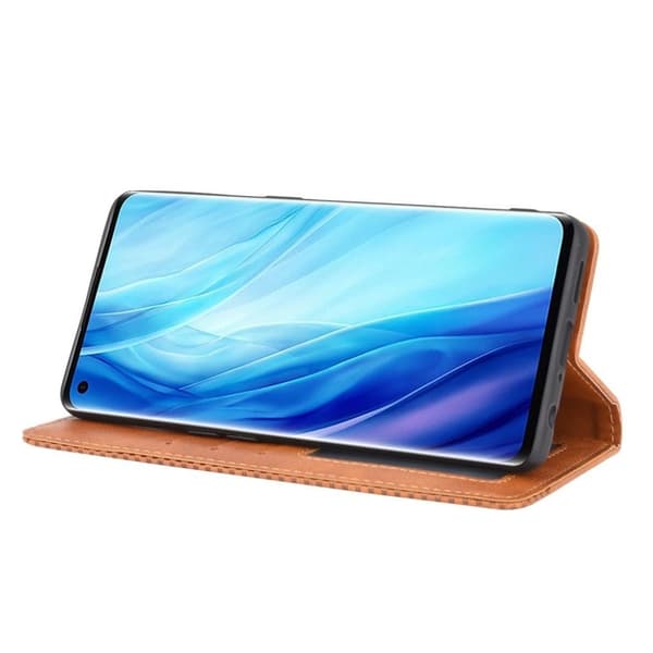 Bofink Vintage Oppo Reno4 Pro 5G Lær Etui - Brun Brown
