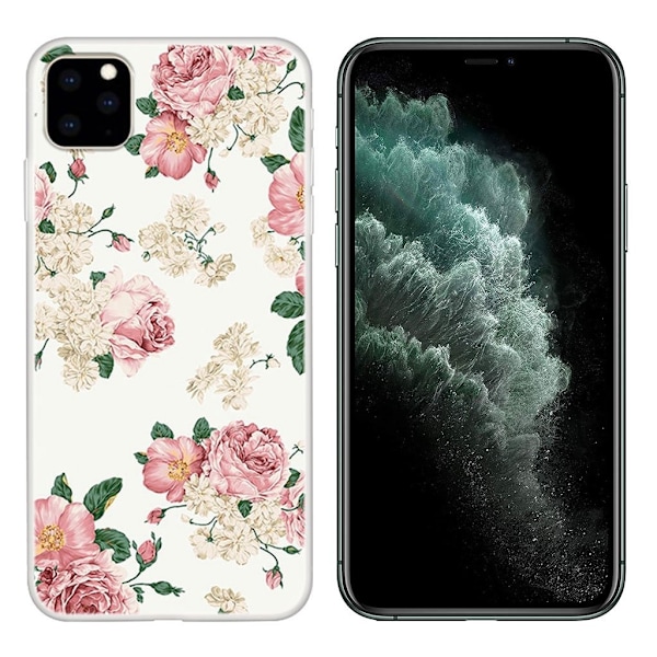 Deco iPhone 11 Pro Max skal - Blommor Vit