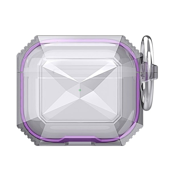 AirPods 3 rhombus style case with carabiner - Purple Lila