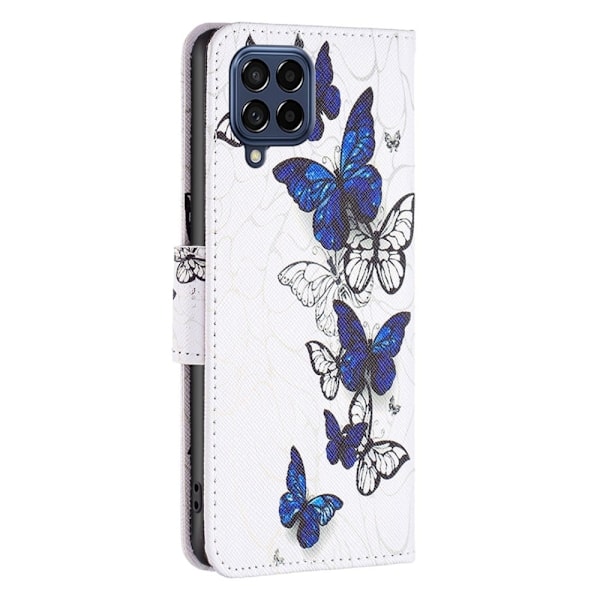 Wonderland Samsung Galaxy M53 5G flip kuoret - Perhoset White