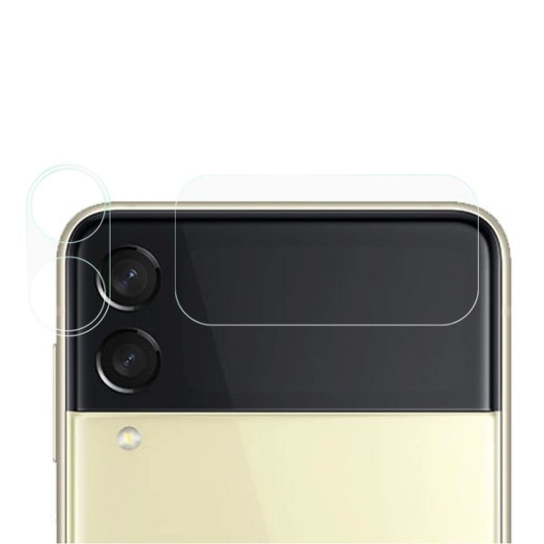 2Pcs Samsung Galaxy Z Flip3 5G full cover tempered glass camera Transparent