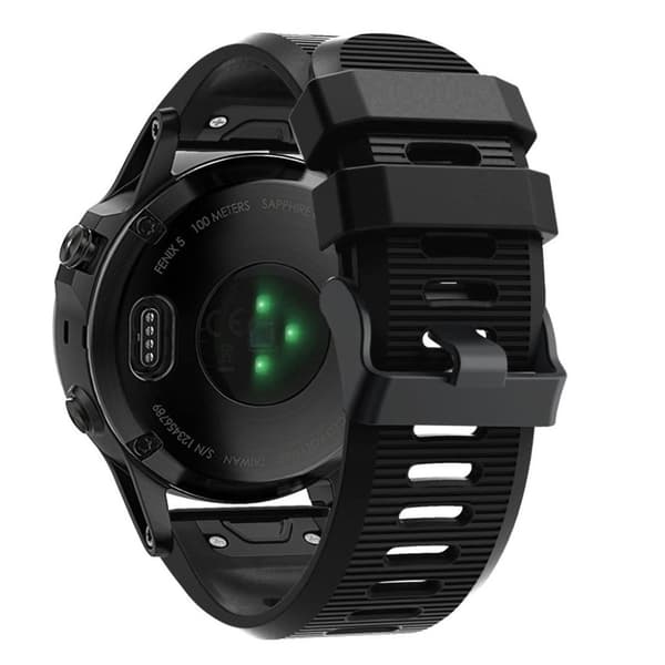 Garmin Fenix 5X Plus silikoneurrem - sort Black