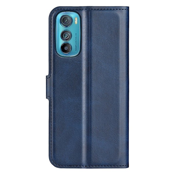 Motorola Edge 30 nahkainen lompakokkotelo - Sininen Blue